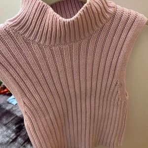 Zara pink turtleneck tank top sweater